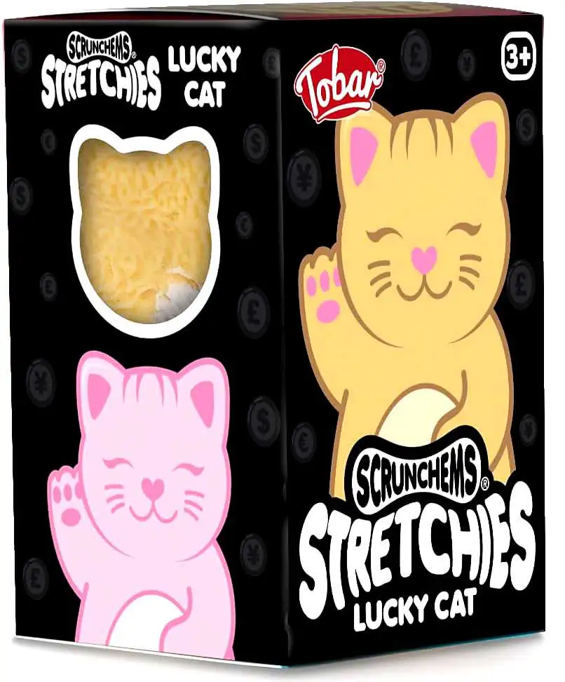 Scrunchems Lucky Cat Stretchy Sensory Stress Toy [1 RANDOM Color]