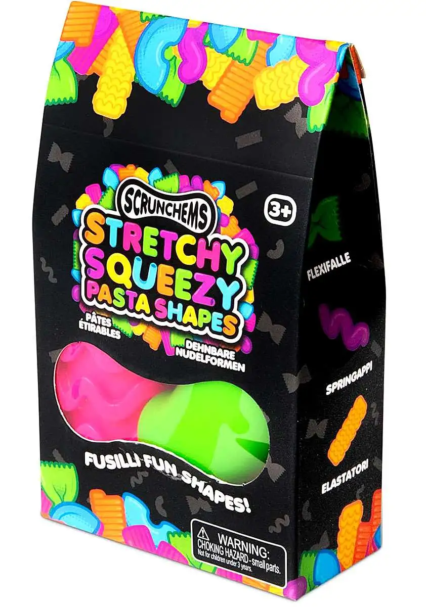 Scrunchems Stretchy Squeezy Pasta Shapes Sensory Stress Toy [RANDOM Colors]