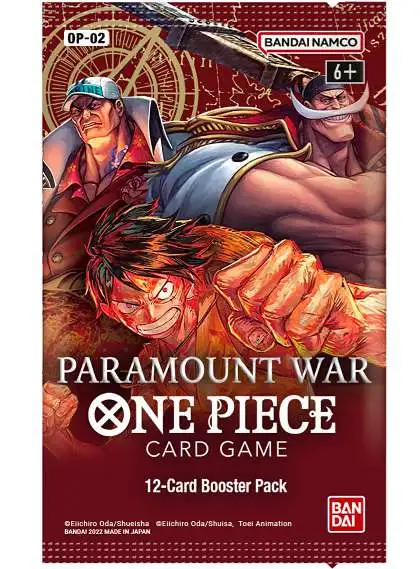 One Piece Trading Card Game Paramount War Booster Pack OP-02 [ENGLISH, 12  Cards]