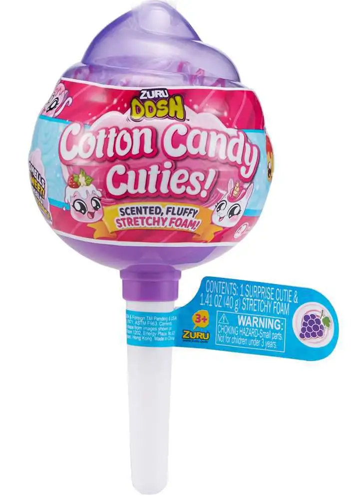 Oosh Cotton Candy Cuties Stretchy Foam Series 1 MEDIUM Pop PURPLE Mystery Pack