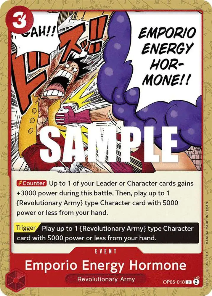 One Piece Trading Card Game Awakening of the New Era Common Emporio Energy Hormone OP05-018