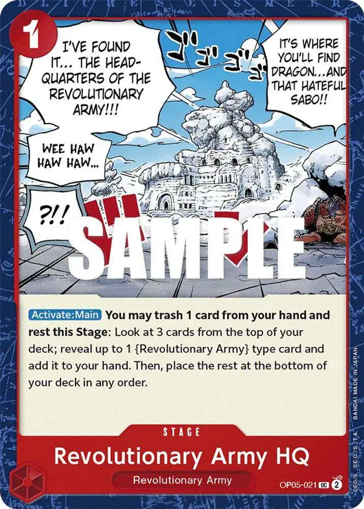 One Piece Trading Card Game Awakening of the New Era Uncommon Revolutionary Army HQ OP05-021