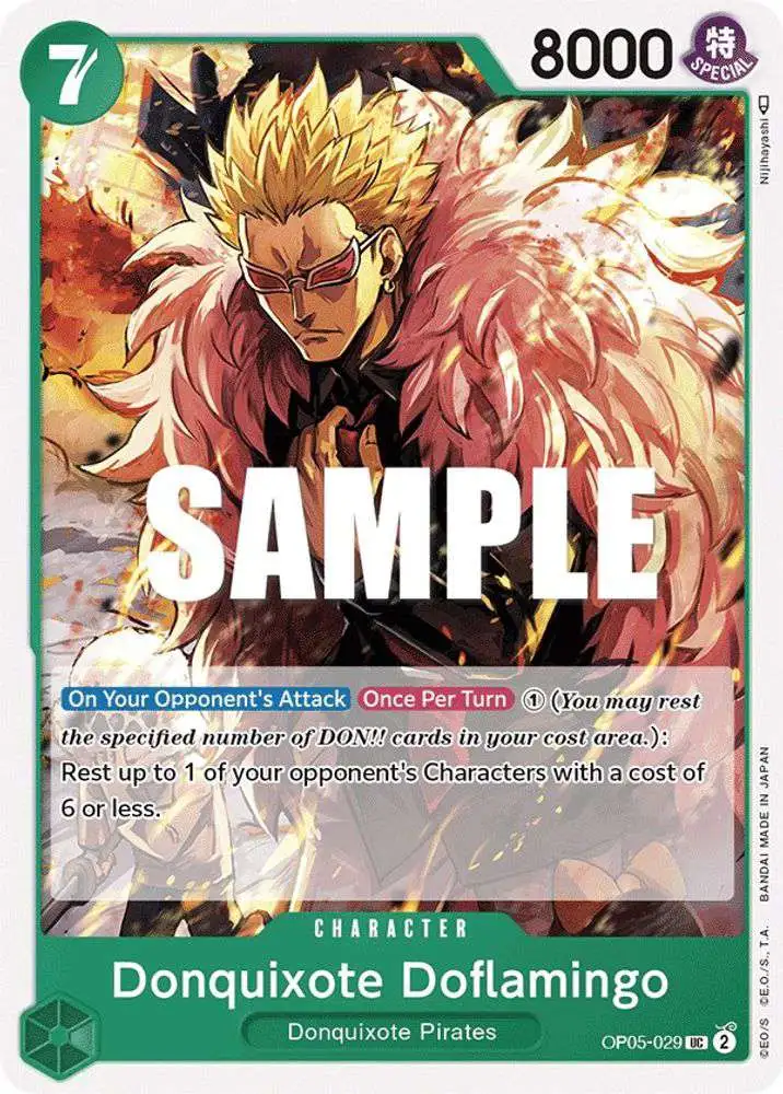One Piece Trading Card Game Awakening of the New Era Uncommon Donquixote Doflamingo OP05-029