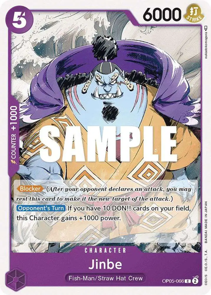 One Piece Trading Card Game Awakening of the New Era Common Jinbe OP05-066
