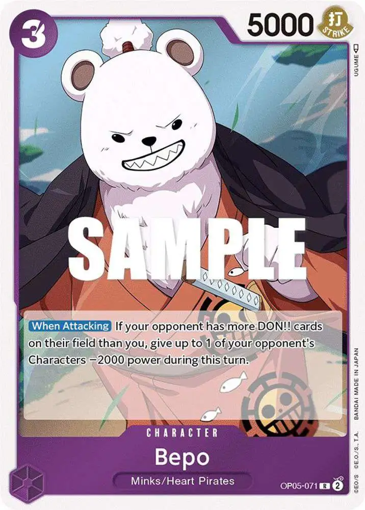 One Piece Trading Card Game Awakening of the New Era Rare Bepo OP05-071