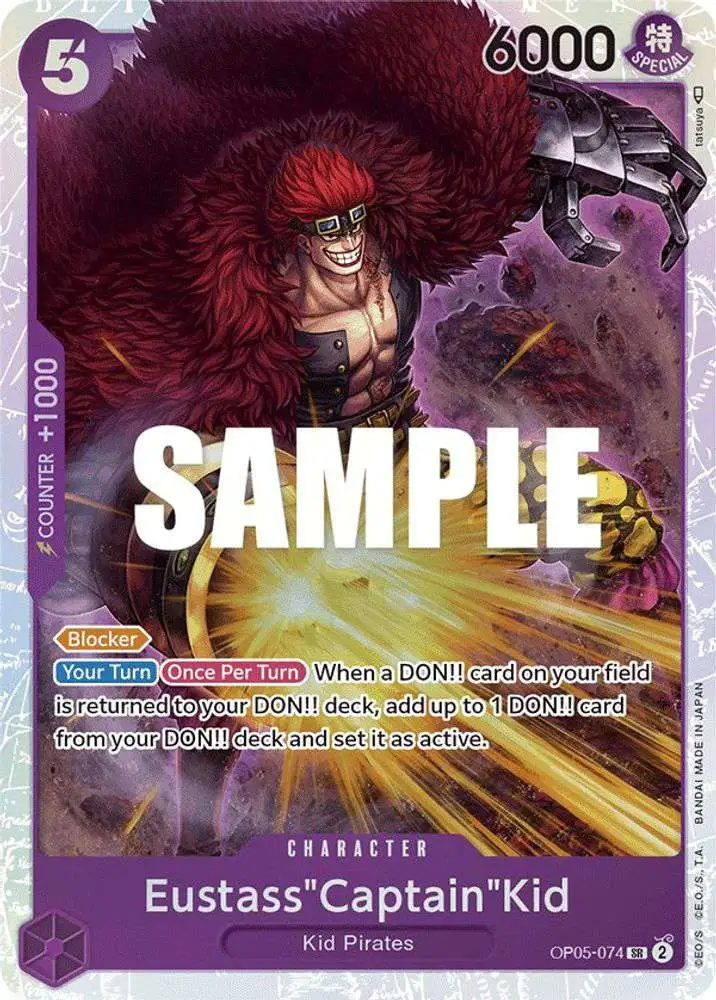 One Piece Trading Card Game Awakening of the New Era Super Rare EustassCaptainKid OP05-074