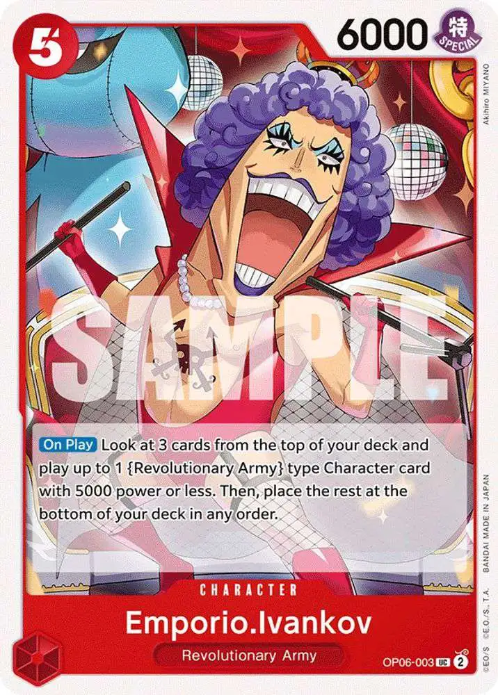 One Piece Trading Card Game Wings of the Captain Uncommon Emporio.Ivankov OP06-003
