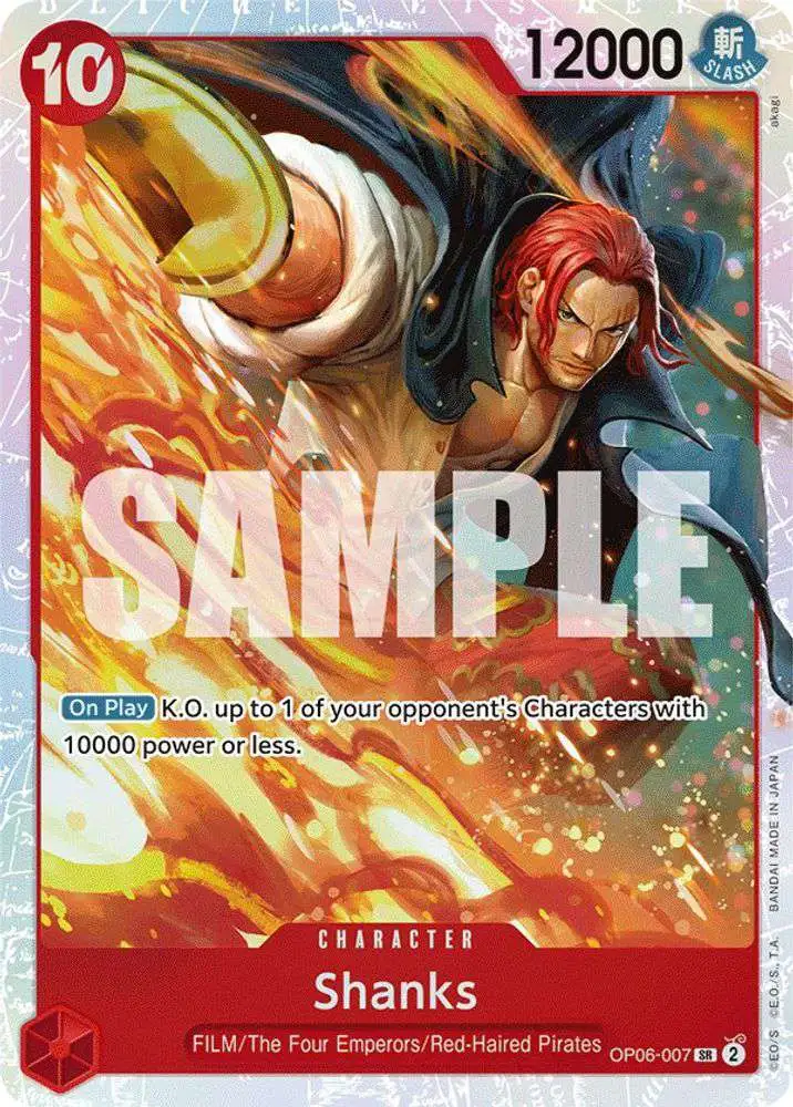 One Piece Trading Card Game Wings of the Captain Super Rare Shanks OP06-007