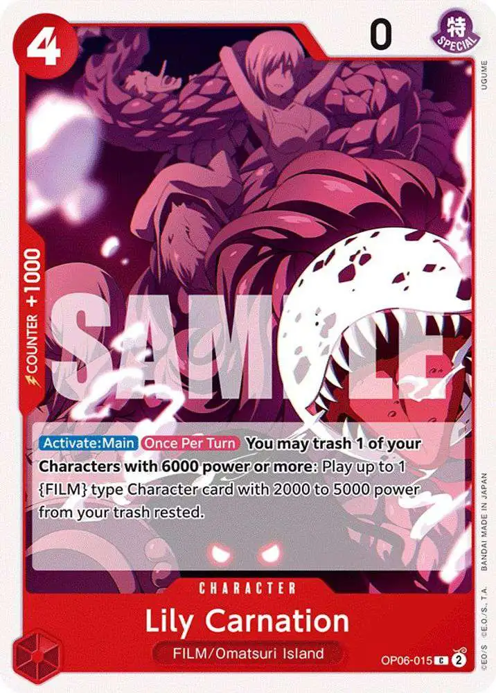 One Piece Trading Card Game Wings of the Captain Common Lily Carnation OP06-015