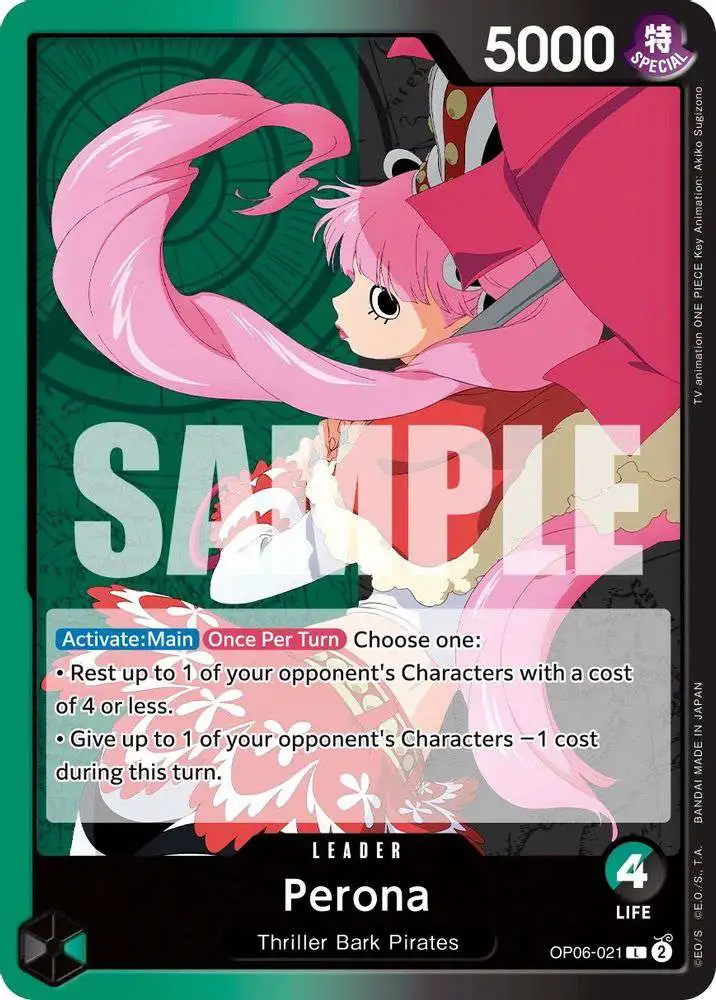 One Piece Trading Card Game Wings of the Captain Leader Perona OP06-021