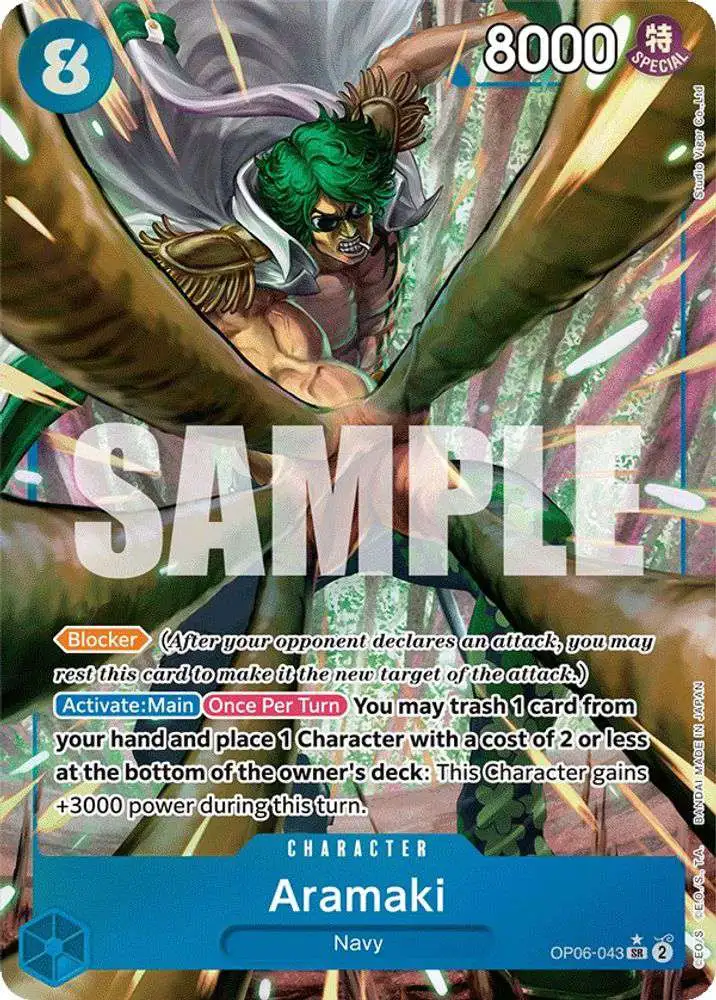 One Piece Trading Card Game Wings of the Captain Super Rare Aramaki OP06-043 [Alternate Art]