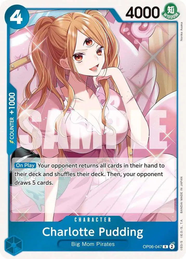 One Piece Trading Card Game Wings of the Captain Rare Charlotte Pudding OP06-047