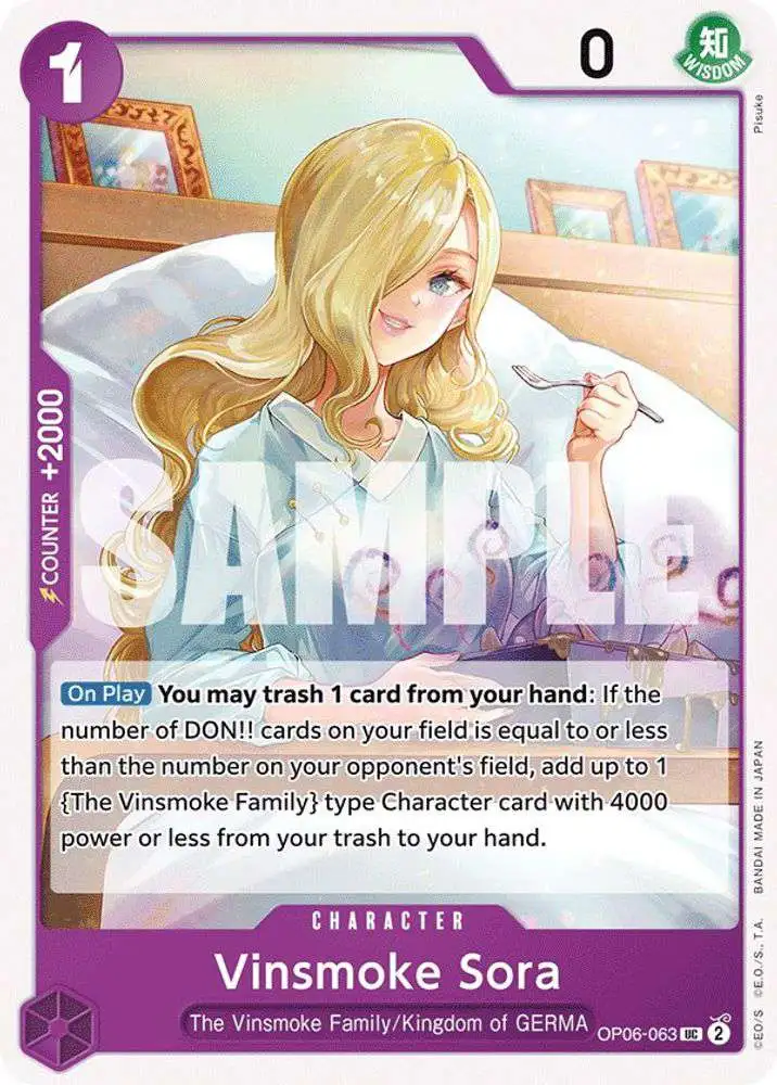 One Piece Trading Card Game Wings of the Captain Uncommon Vinsmoke Sora OP06-063