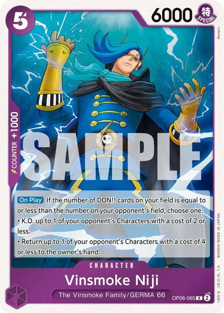 One Piece Trading Card Game Wings of the Captain Single Card Rare Vinsmoke Niji OP06-065 - ToyWiz One Piece Trading Card Game Wings of the Captain Single Card Rare Vinsmoke Niji OP06-065 - ToyWiz