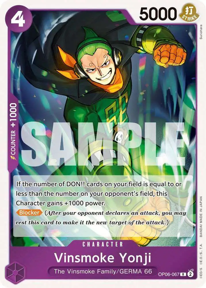 one piece card game wings of the captain Trading Rare Vinsmoke Yonji OP06-067 Dive into the world of mainstay pirates Zoro and Sanji Sleeved Booster Pack Prices |