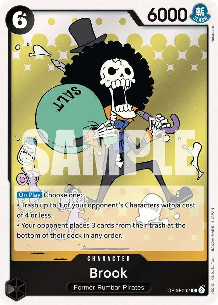 One Piece Trading Card Game Wings of the Captain Rare Brook OP06-092