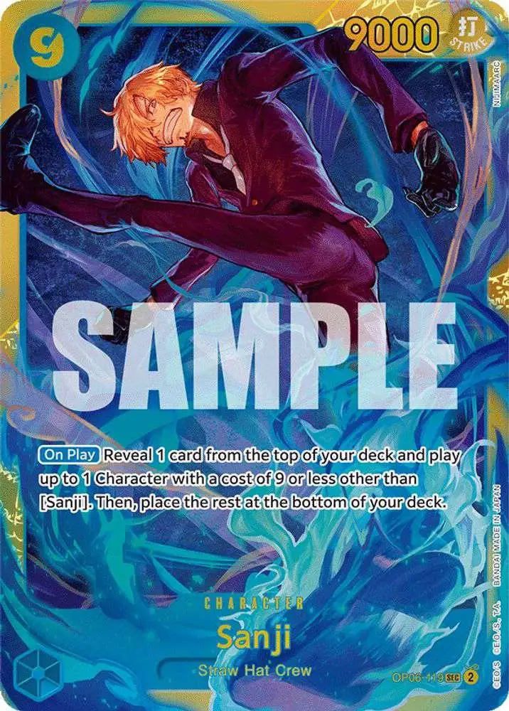 One Piece Trading Card Game Wings of the Captain Secret Rare Sanji OP06-119