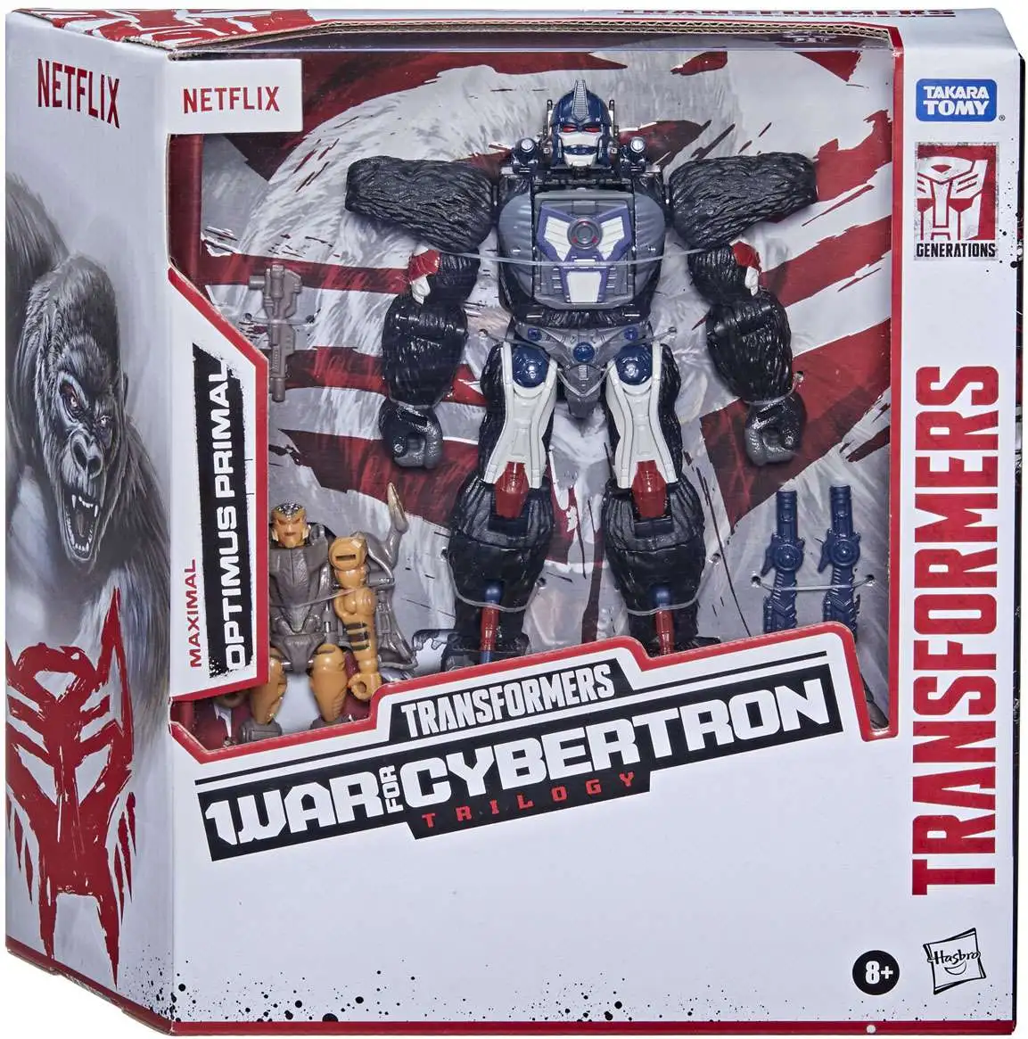 Transformers Generations War for Cybertron Optimus Primal & Rattrap Voyager Action Figure [Netflix Series Inspired]