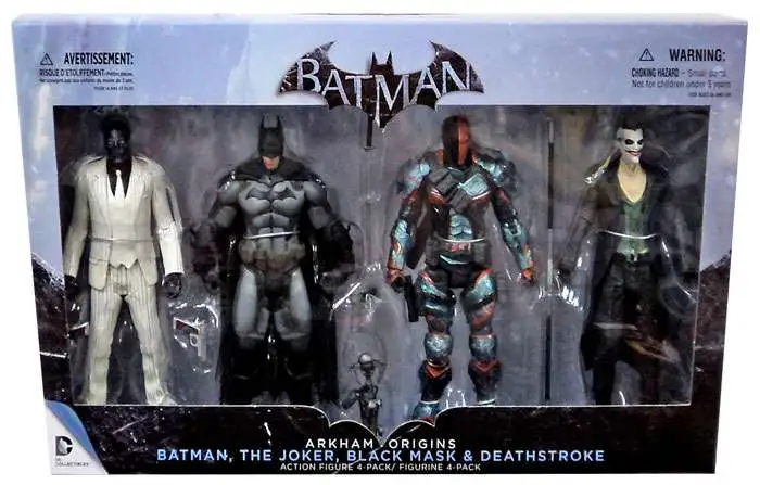 Batman Arkham Origins 6in Action Figure 4-Pack Deathstroke Black Mask Joker 