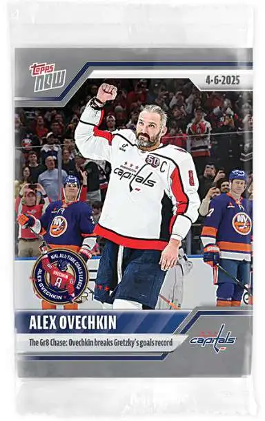 NHL Washington Capitals 2024-25 NOW Hockey Alex Ovechkin Sticker Card Set [10 Cards, 895th Goal]