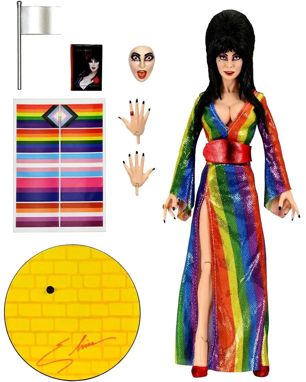 NECA Elvira Clothed Action Figure [Over the Rainbow, Pride Edition]