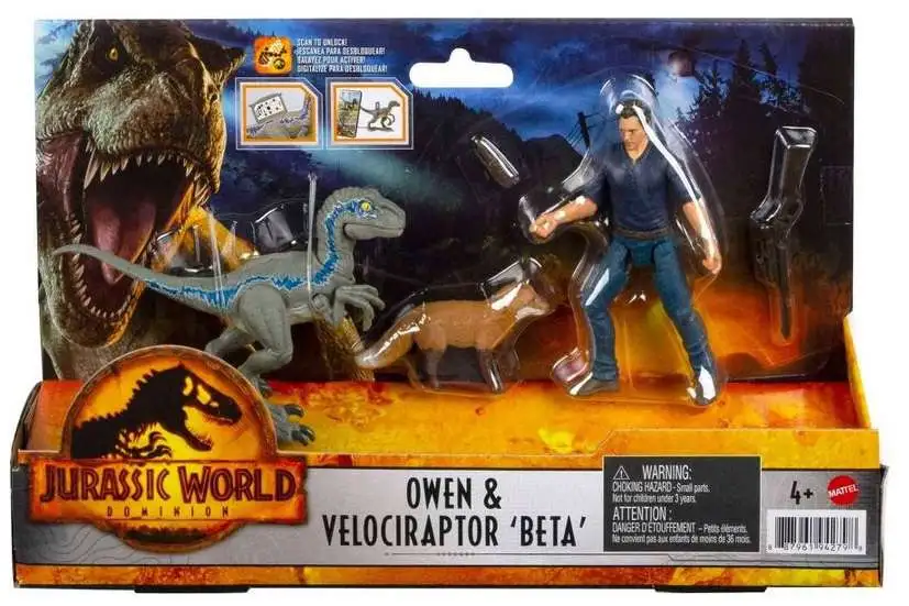 VELOCIRAPTOR BLUE & OWEN Jurassic park world NEW figure dinosaur 2 PACK jurrasic 