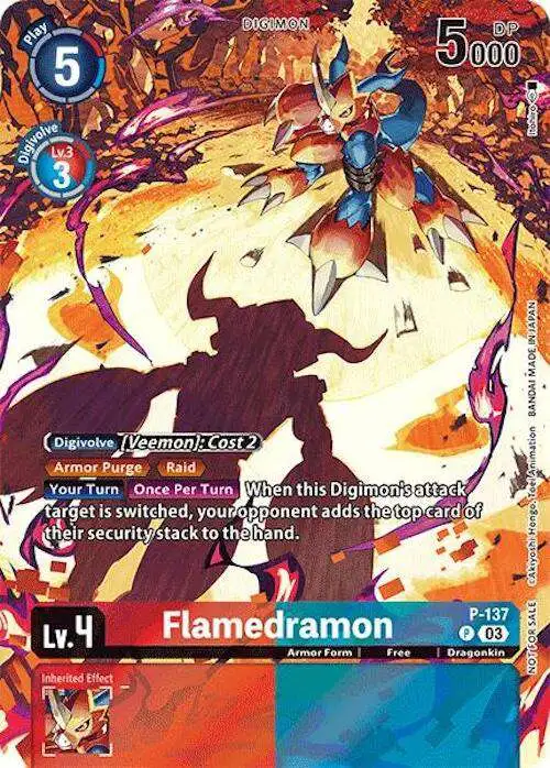 Digimon Trading Card Game Promo Flamedramon P-137