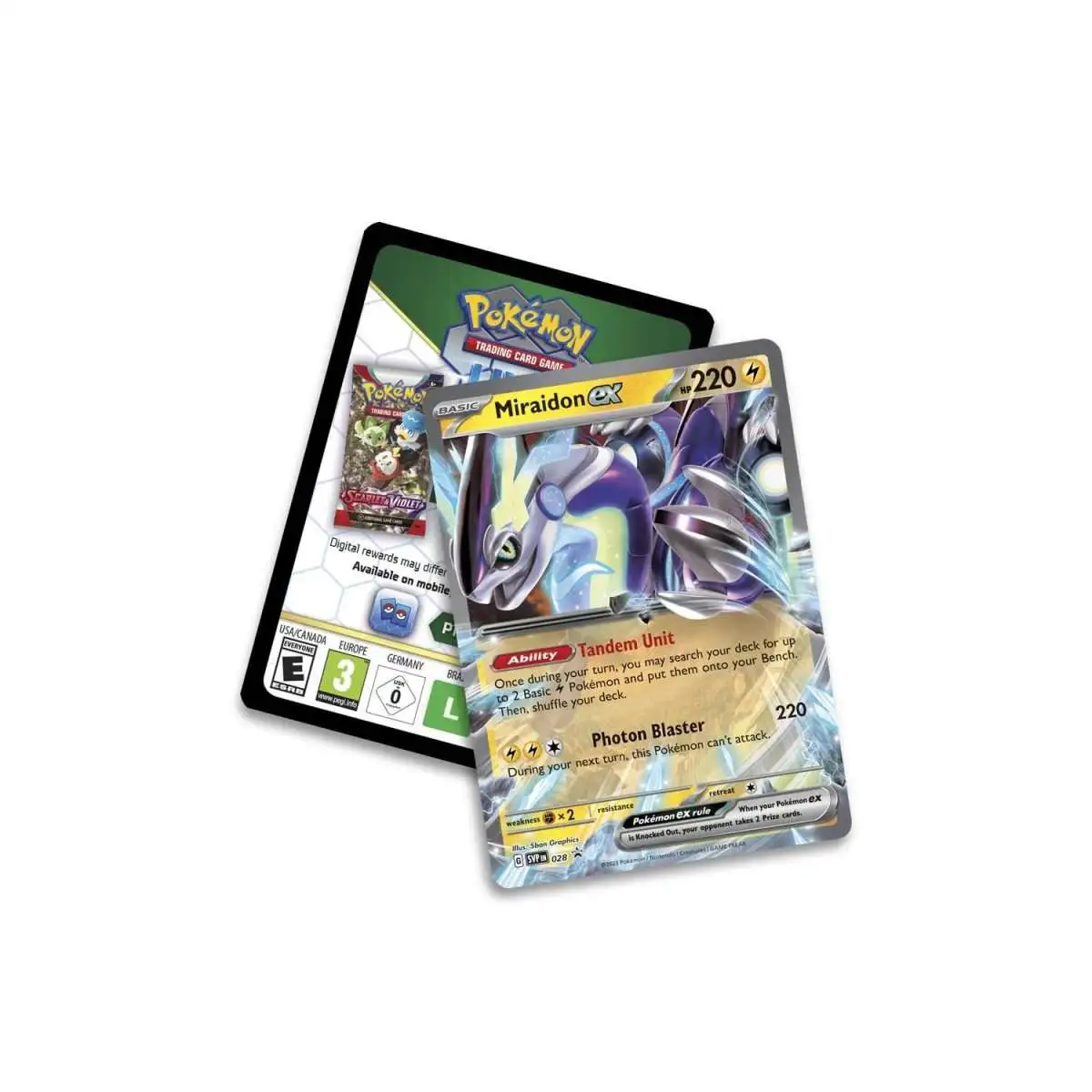  Pokemon TCG: Paldea Legends Summer Tin - Miraidon : Toys & Games