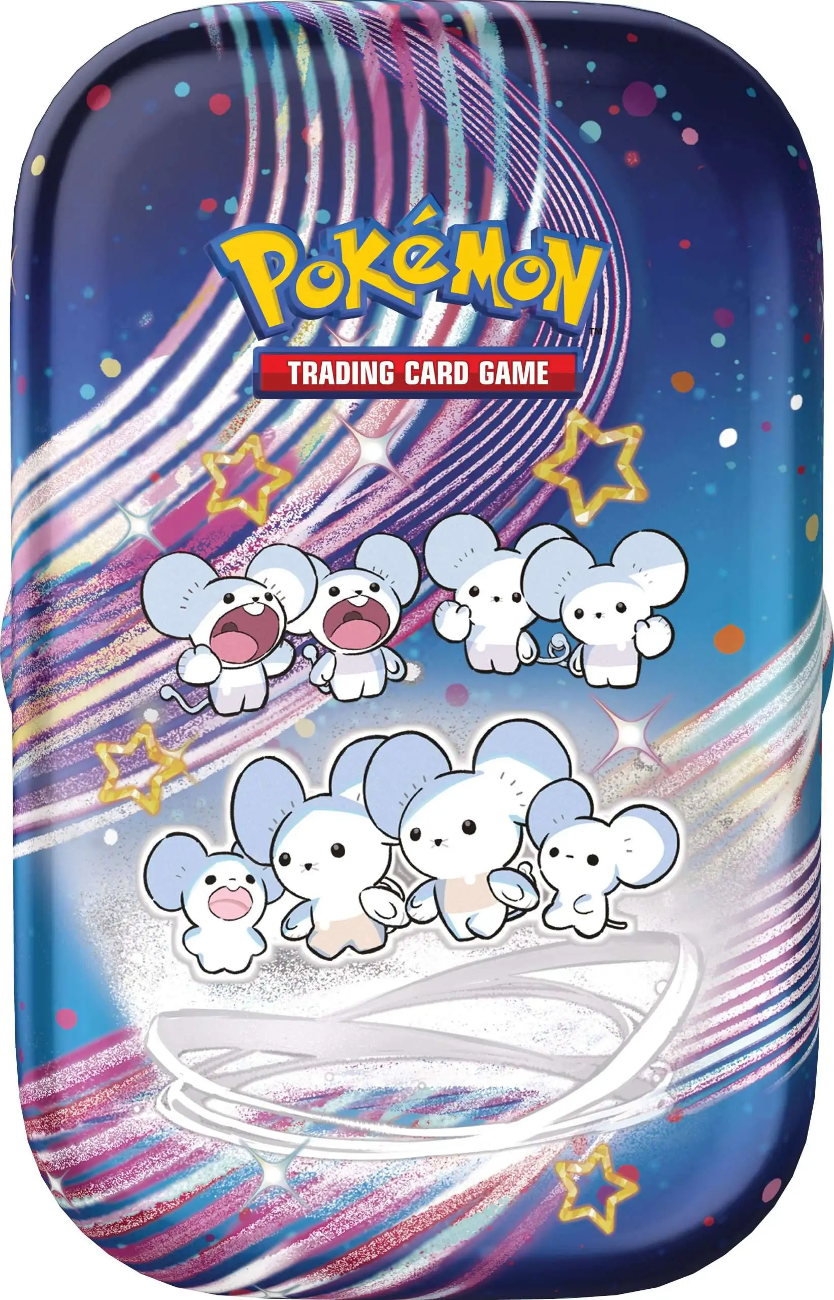 Pokemon Scarlet & Violet Paldean Fates Maushold Mini Tin [2 Booster Packs & Art Card]