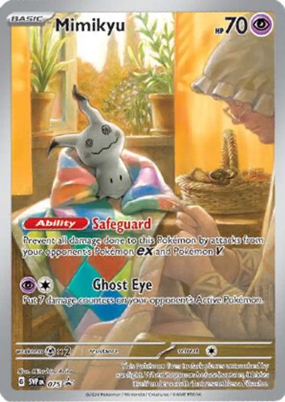 Pokemon Paldean Fates Promo Full Art Shiny Mimikyu SVP075