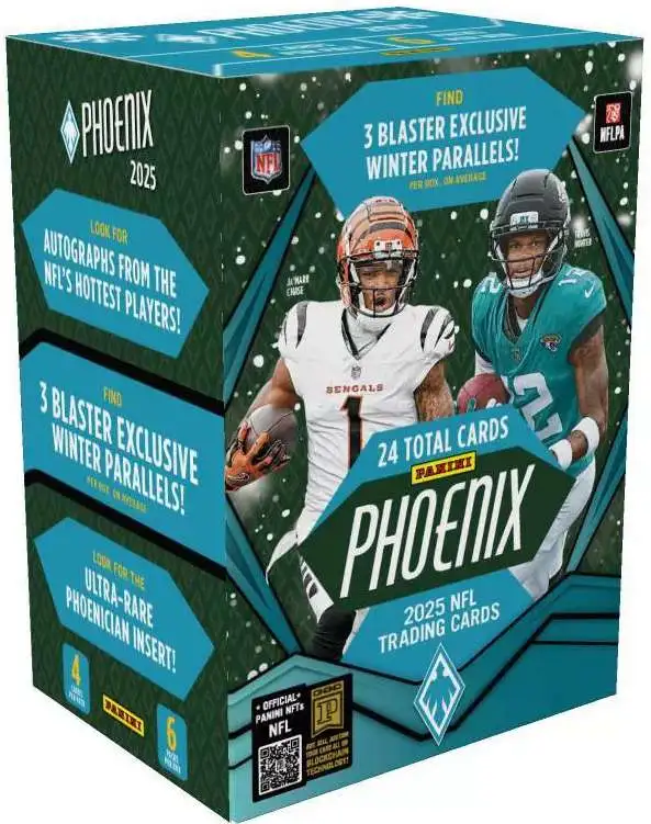 NFL Panini 2025 Phoenix Football Trading Card BLASTER Box [6 Packs, Winter]