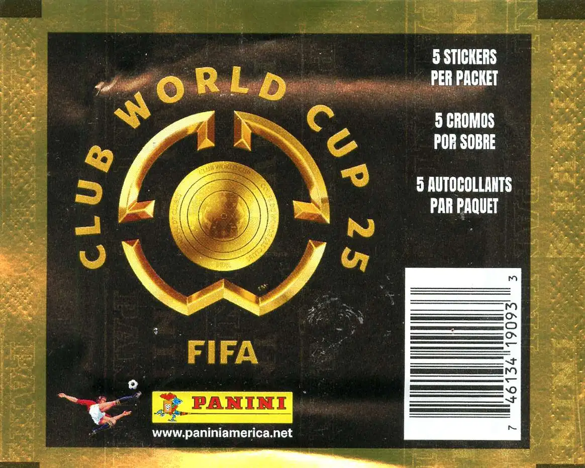 FIFA World Cup Panini 2025 Soccer Sticker Pack [5 Stickers]