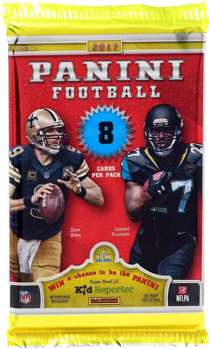 NFL Panini 2017 Football Trading Card Pack [8 Cards!]