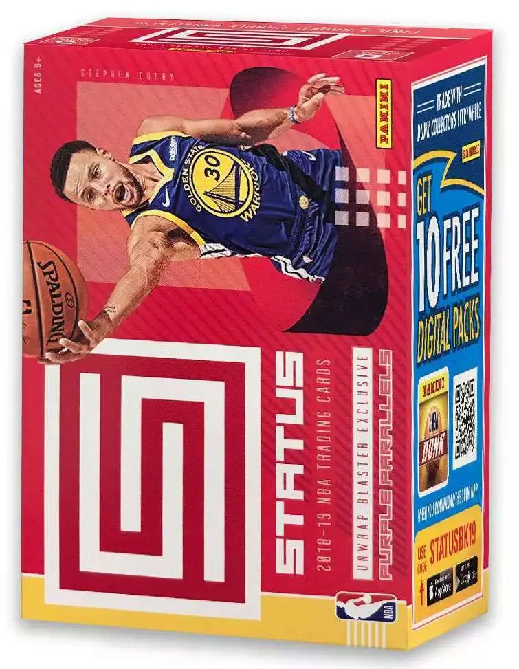 NBA Panini 2018-19 Status Basketball Trading Card BLASTER RED Box [8 Packs, 1 Autograph OR Memorabilia Card!]