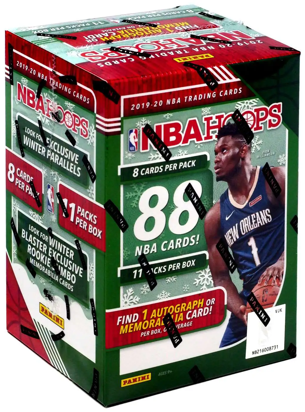 NBA Panini 2019-20 HOLIDAY Hoops Basketball Trading Card BLASTER Box [11 Packs, 1 Autograph OR Memorabilia Card]