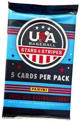 Team USA Panini 2023 Stars & Stripes Baseball Trading Card BLASTER Pack [5 Cards]