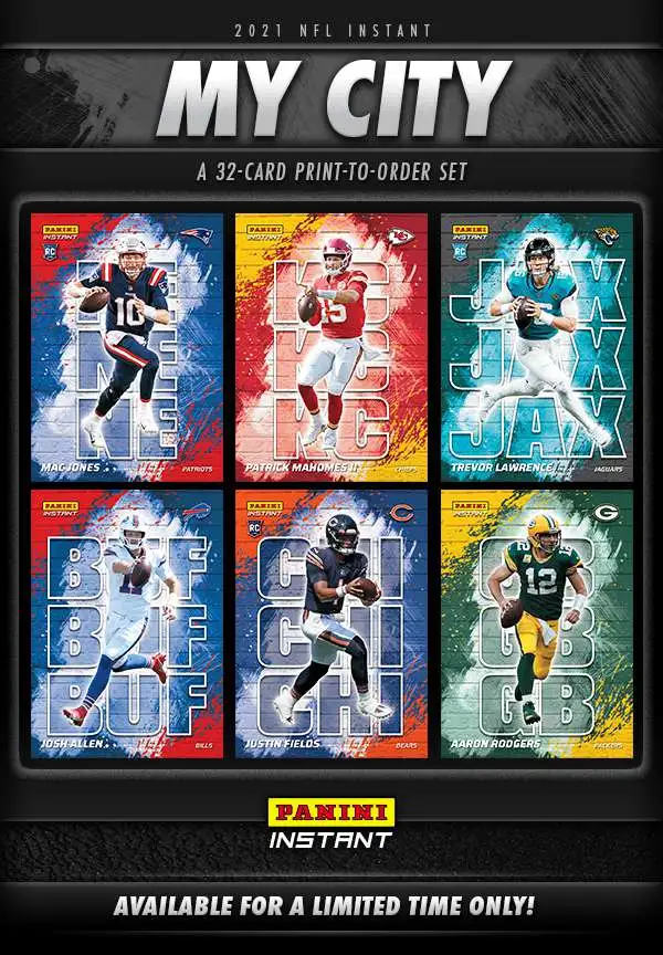 NFL 2021 Instant My City Football Trading Card Set [32 Cards]