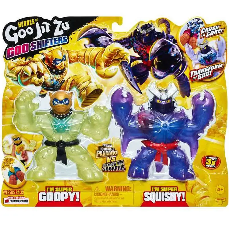 Heroes of Goo Jit Zu Gold Pantaro & Shadow Orb Scorpius Action Figure 2-Pack