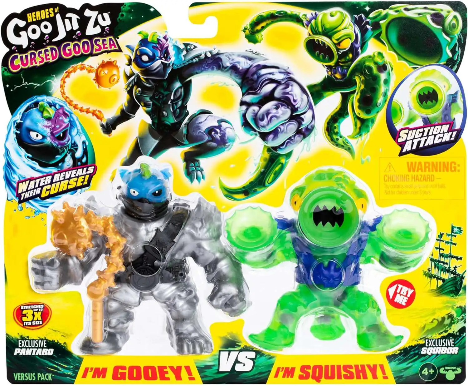 Heroes of Goo Jit Zu Cursed Goo Sea Pantaro & Squidor Action Figure 2-Pack