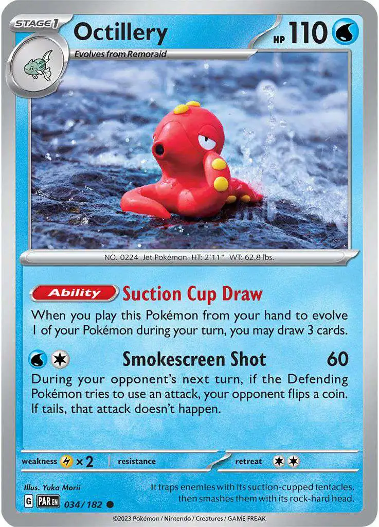 Pokemon Trading Card Game Paradox Rift Common Octillery #34