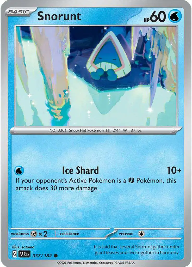 Pokemon Trading Card Game Paradox Rift Common Snorunt #37