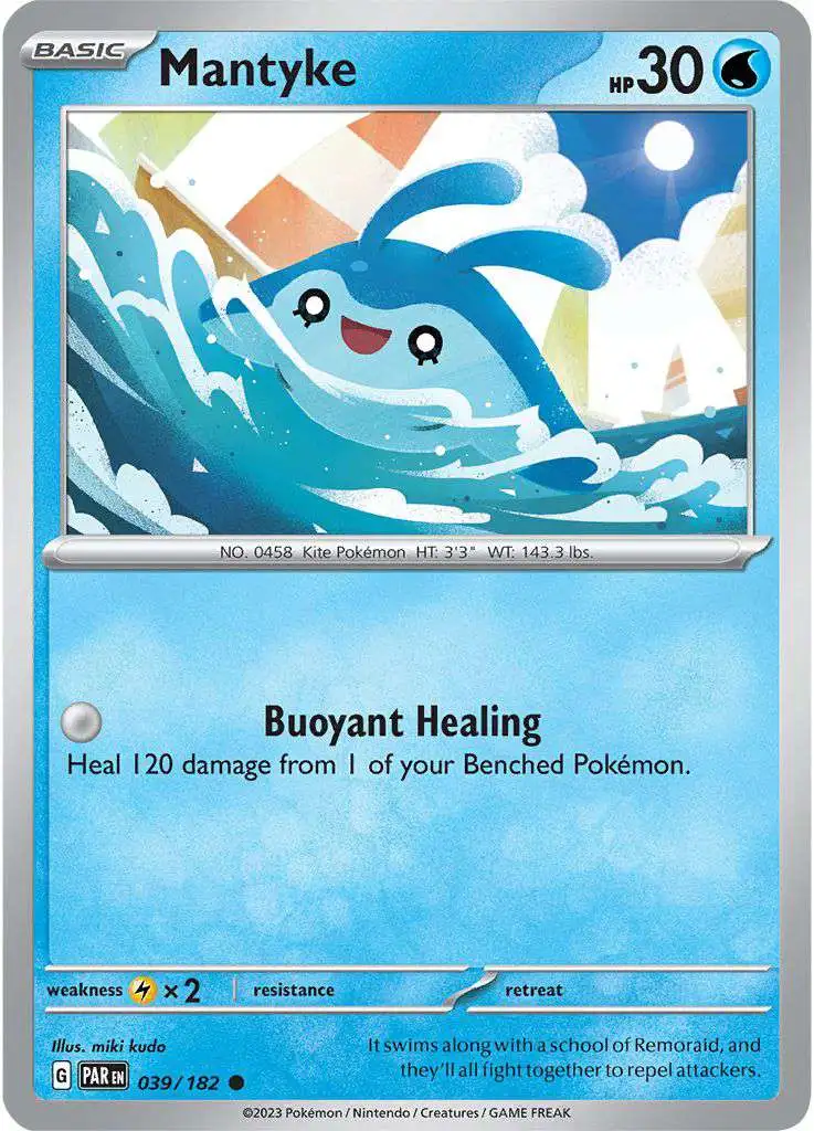 Pokemon Trading Card Game Paradox Rift Common Mantyke #39