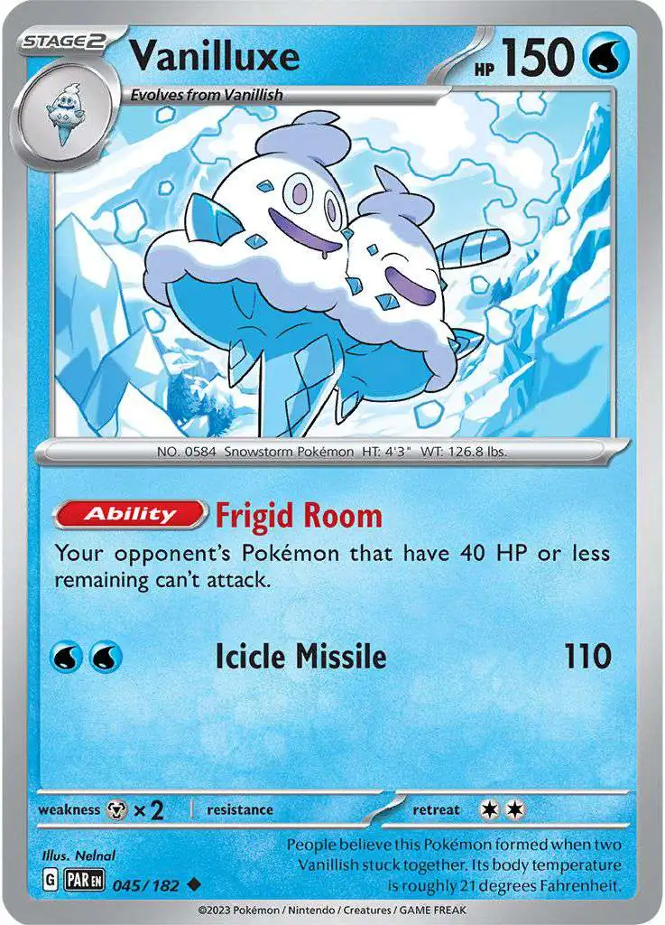 Pokemon Trading Card Game Paradox Rift Uncommon Vanilluxe #45