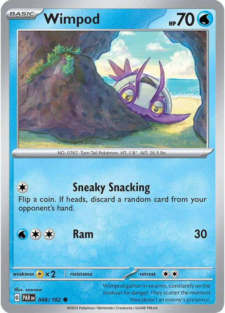 Pokemon Trading Card Game Paradox Rift Common Wimpod #48