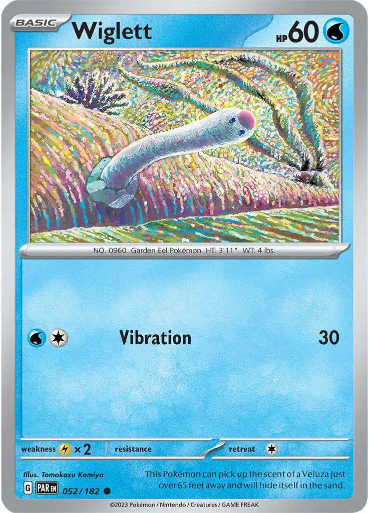 Pokemon Trading Card Game Paradox Rift Common Wiglett #52