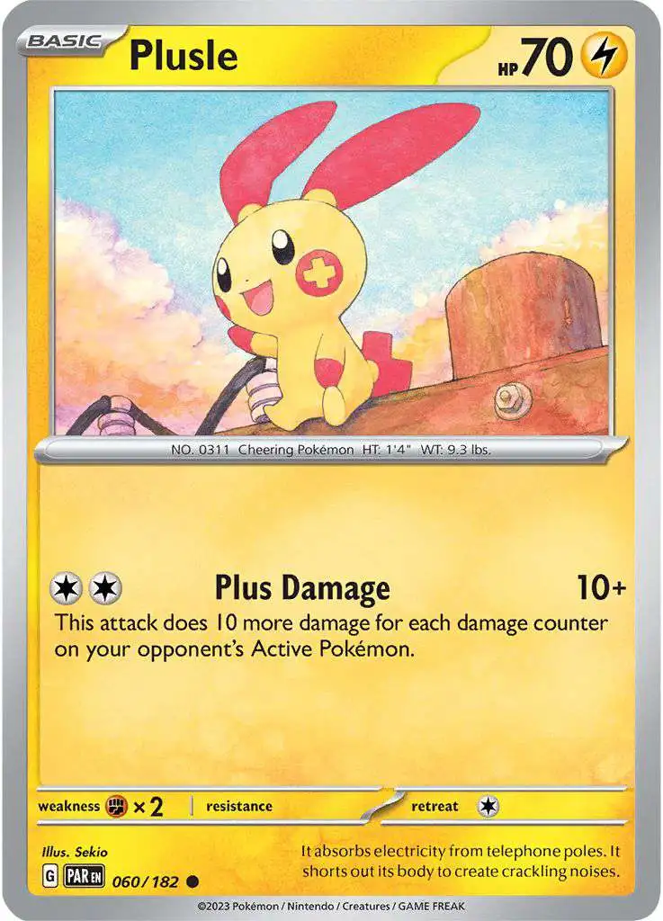 Pokemon Trading Card Game Paradox Rift Common Plusle #60