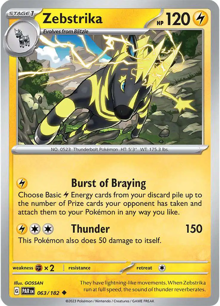 pokemon card zebstrika Pokemon Next Destinies Rare Zebstrika #48