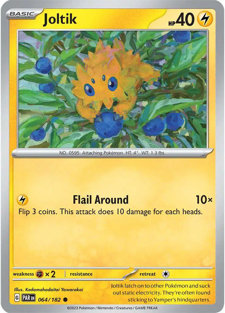 Pokemon Trading Card Game Paradox Rift Common Joltik #64