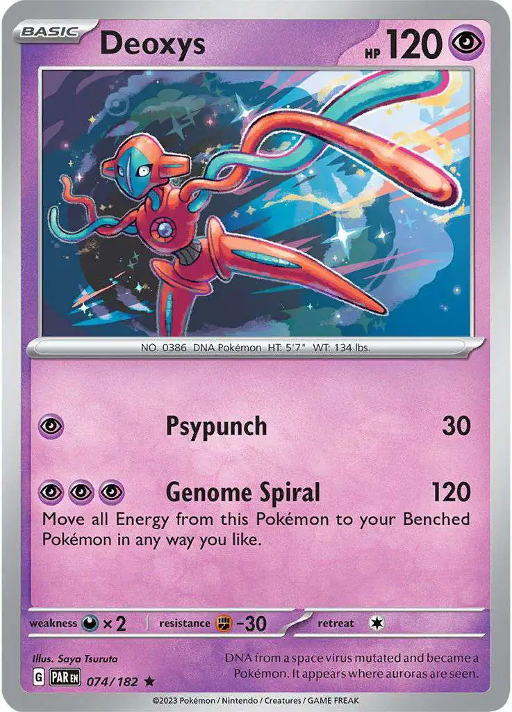 Pokemon Trading Card Game Paradox Rift Holo Rare Deoxys #74