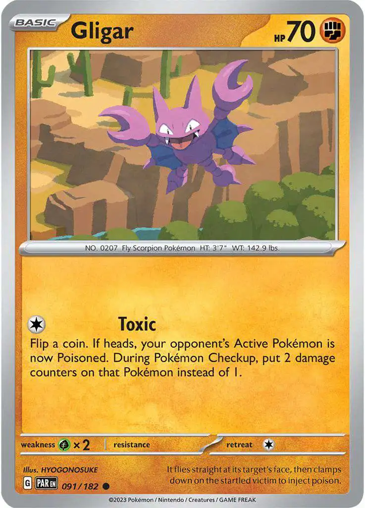 Pokemon Trading Card Game Paradox Rift Common Gligar #91